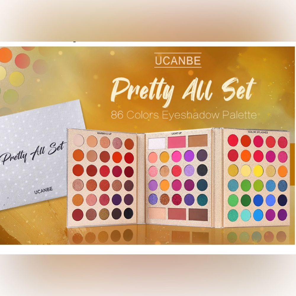 UCANBE Pretty All Set Eyeshadow Palette Holiday Gift Set Pro 86 Colors
